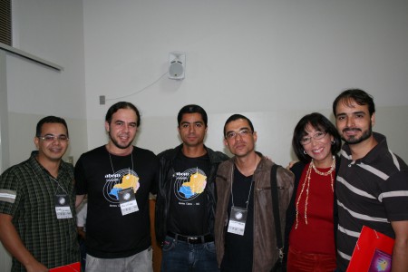 da esquerda para direita os professores: Igor Coimbra; Mário André, Márcio Frank; Luciano Cândido; Magali Kleber e Jean Joubert- ABEM sudeste 2011